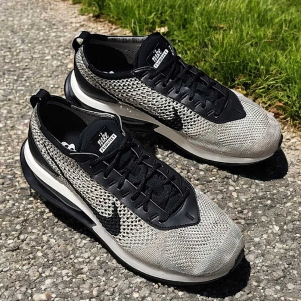 NIKE AIR MAX FLYKNIT Racer W 10 M 8.5 Sesame Black Ocean Cube Pink Oxford - Picture 3 of 17